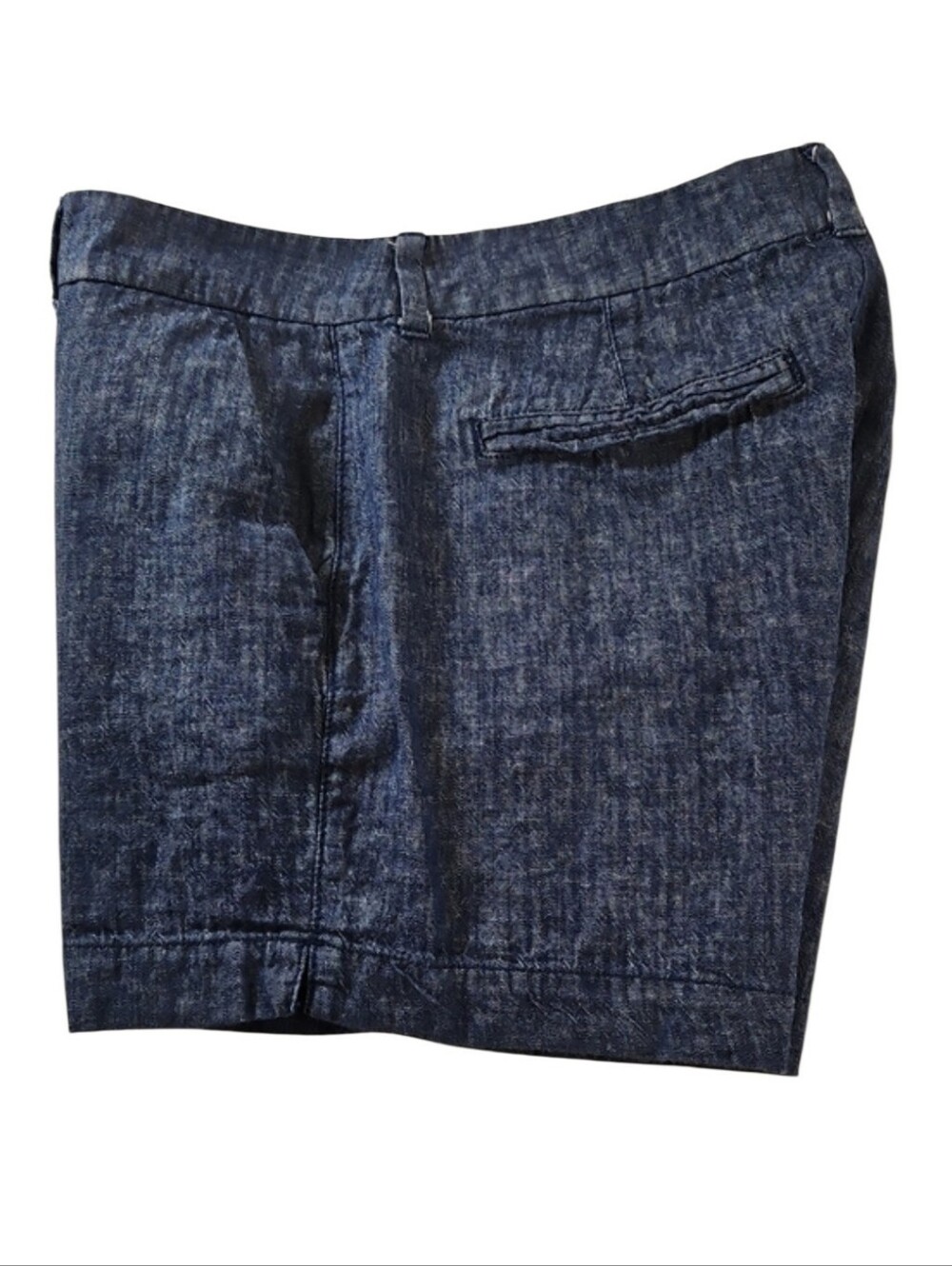 Old Navy Everyday Short Mid-Rise Linen/Cotton in Dark Chambray Size 8